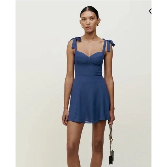 Reformation | Dresses | Nwt Reformation Niara Dress 4 Caspian Blue Mini Party Graduation Summer Sun | Poshmark Reformation | Dresses | Nwt Reformation Niara Dress 4 Caspian Blue Mini Party Graduation Summer Sun | Poshmark